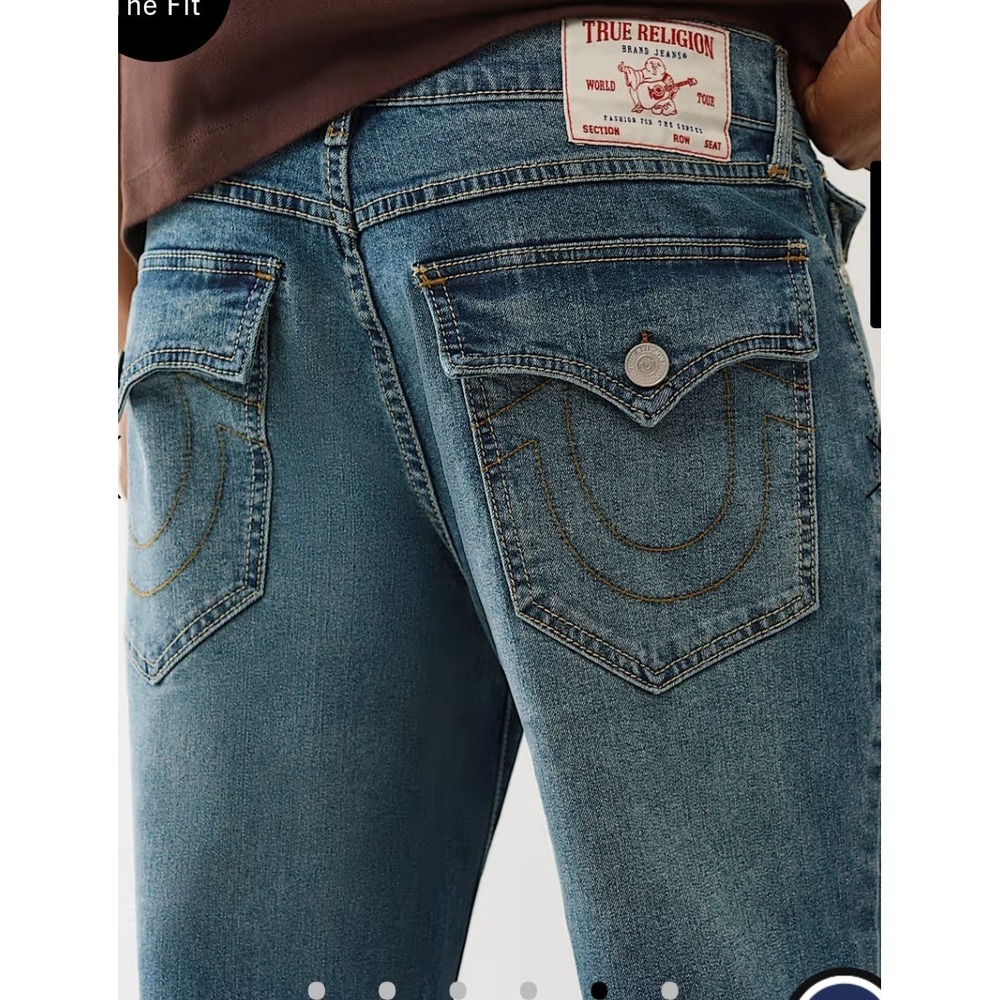 True Religion Billy Relaxed‎ Bootcut Jeans Mens 38x33.5 Blue Cowboy Western NWT